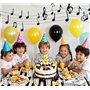 Vaisselle de fête musicale, 61 pièces de décorations d’anniversaire de musique, ensemble de thème de note clé de piano, y compri
