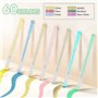 Melifluo Lot de 120 Stylos Gel Pailletés - 60 Couleurs avec 60 Recharges dans un Étui à Fermeture Éclair pour Coloriage Adulte e