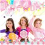 Décoration d'anniversaire Ballerine,Doyomtoy 29 Pièces Ballons de fête Ballerine Cake Toppe pour Fête à Thème Ballerine pour Enf