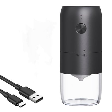 Moulin à café électrique rechargeable par USB avec broyeur conique en céramique - Moulin électrique portable pour grains de café
