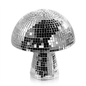 Udbrud Boule Disco Champignon Miroir, Boule disco en forme de champignon Argent Boule À Facettes Champignon décoration de champi Udbrud Boule Disco Champignon Miroir