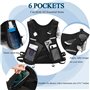 Gilet de course avec bouteilles – Gilet d'hydratation – Gilet de course avec bouteille d'eau douce de 500 ml – Gilet d'hydratati