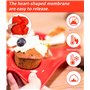 Zaxiva Moules Silicone Pour Chocolat, 6 Compartiments Moule Savon Coeur Pour le Gâteau de la Saint-Valentin Pudding à la Gelée S