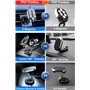 Timpou Support pour téléphone de Voiture, Support magnétique Pliable Fort et pivotant à 720° (Argent)