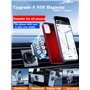Timpou Support pour téléphone de Voiture, Support magnétique Pliable Fort et pivotant à 720° (Argent)