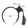 HXHWKEN Bandeaux en Plastique Bandeau de Chapeau de Graduation Serre-tête avec Mini Chapeau pour Décoration de Remise de Diplôme