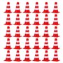 JDCMEI 30 pièces Mini Cônes de Signalisation Barrière de Circulation Miniature Mini- Cônes de Circulation en Plastique pour Enfa