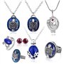 HJYZY Lot de 8 boucles d'oreilles à tige avec médaillon en forme de verveine Katherine Sapphire Elena Gilbert