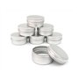 Lot de 24 boîtes de rangement vides en aluminium argenté avec couvercle à visser pour thé, épices, fard à paupières, baumes à lè