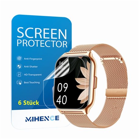 MIHENCE Lot de 6 Films de Protection d'Écran pour Montre Intelligente P95 2