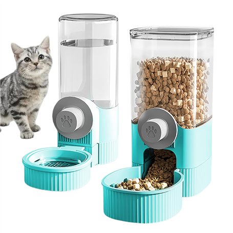 WIYETY Cage suspendue distributeur d'eau lapin gamelle : distributeur de nourriture pour cochon d'Inde suspendu Bouteille d'eau