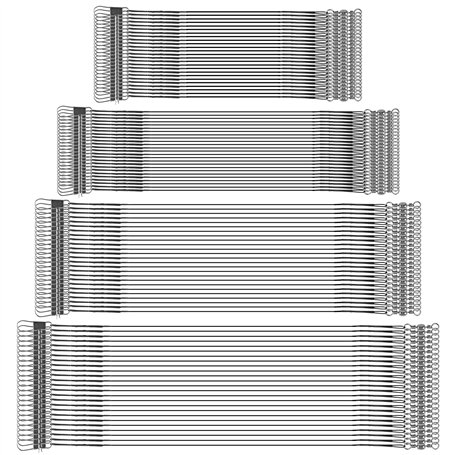 Iyowei 100PCS Bas de Ligne Carnassier en Acier Inoxydable 15/20/25/30 cm