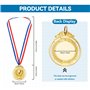 médailles de récompense en métal pour enfants avec rubans de cou