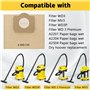 14 Pièces Sac à Poussière Compatible avec Kärcher WD3 6.959-130.0, Sacs de Rechange pour Aspirateur Compatible avec Kärcher WD3 