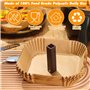 YAMAIDUO Papier Cuisson Air Fryer 120 Pièces Compatible avec Philips Dual 3000/5000 Series Cookwise, Jetable Antiadhésive Papier