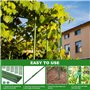 EUIEUT 24 Pcs Tuteur Plante Grimpante 11mmX40cm, Tuteur Plante Intérieur en Acier Plastifié, Piquets de Support pour Plantes Rég