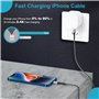 Câble iPhone 2M [Certifié Apple MFi], Câble Chargeur iPhone 2M Nylon Câble Lightning USB Cordon iPhone Fil Chargeur iPhone Charg