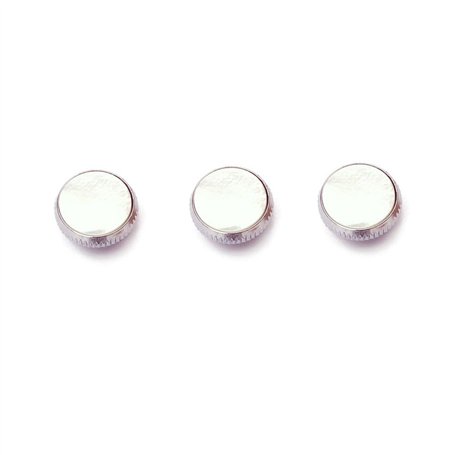 Alnicov Lot de 3 boutons de trompette de remplacement en argent avec coque blanche