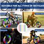 CAREDGO 72 Pièces Réflecteur de Rayon de Vélo, Rayon Vélo Lumineux 75mm Couverture de Rayon Vélo Couvre Rayon Velo en ABS Réflec