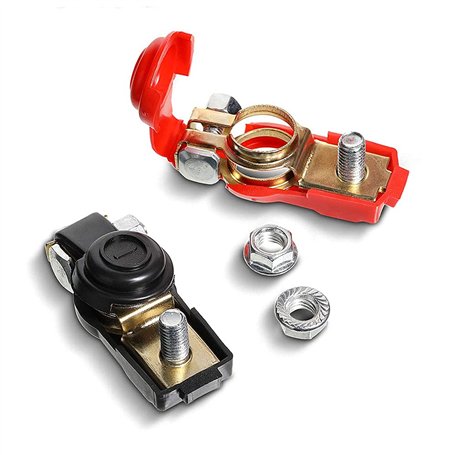 ANCLLO 1 paire en Laiton Négatif et Positif Voiture de connecteur de pince de borne de batterie de voiture ou de bornes de batte