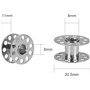 ANCLLO Lot de 25 bobines en métal multifonctionnelles pour Machine à Coudre Universelle avec étui-Canettes Bobine Navette Fil-po