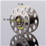 ANCLLO Lot de 25 bobines en métal multifonctionnelles pour Machine à Coudre Universelle avec étui-Canettes Bobine Navette Fil-po
