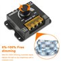 HUAREW LED Light Band Dimmer DC 12V-24V 30A Contrôleur de gradation PWM avec bouton marche/arrêt pour régler la luminosité LED D