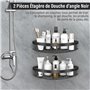 Cheerhom Etagere Douche Angle Salle de Bain, 2 Pcs Étagère de Douche sans Perçage en Acier Inoxydable, Etagere Angle Douche avec
