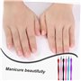 Cuticule à Ongles Fourches, 6 Pcs Cuticules Trimmer Pusher, Double Tête Pousseurs Cuticulaires, Nail Art Fourche, pour Manucure,