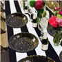 lot de 100 assiettes en papier à pois dorés