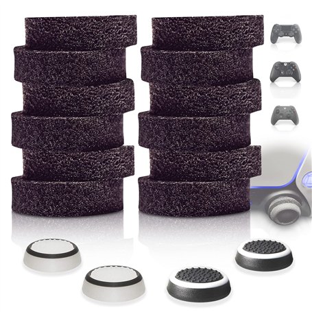 MatoSan Thumbstick Shock Absorber Ring Caps Ensemble d'accessoires Control Aim Assist pour Xbox Switch PS5 PS4 Controller Stick