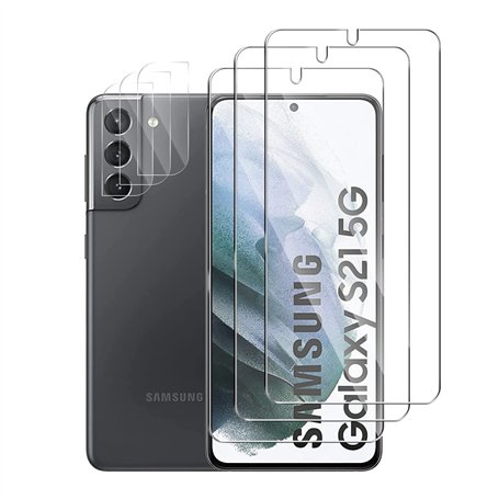 Pcircb [3+3 Pièces] Verre Trempé Compatible avec Samsung Galaxy S21 5G vitre protection
