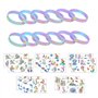 ZERHOK 12Pcs Bracelet Sirène Fluorescent en Silicone Bracelet Mermaid avec 10Pcs Tatouage Sirène Enfant Kit Décoration Accessoir