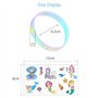 ZERHOK 12Pcs Bracelet Sirène Fluorescent en Silicone Bracelet Mermaid avec 10Pcs Tatouage Sirène Enfant Kit Décoration Accessoir