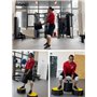 RISINGFIT Poignée de kettlebell réglable, poignée robuste pour plaques, goupille de chargement avec double barre en D et barre e