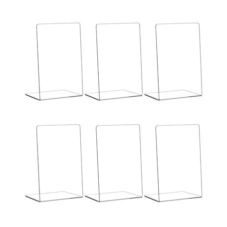 QWORK Lot de 6 Serre-Livres en Acrylique Transparent