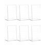 QWORK Lot de 6 Serre-Livres en Acrylique Transparent
