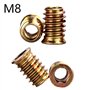 Tucireat 20 Pièces Visserie Vis D'assemblage Inserts Filetés Vis M8 Boulon M8 Ecrou Cage Insert Fileté Metal Insert Fileté Nuts 