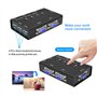 Yinker Commutateur VGA KVM 4 ports VGA KVM pour clavier souris haut-parleur USB avec câble KVM