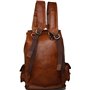 Jaald Indiana Jones Sac à dos en cuir pour ordinateur portable Marron, marron, 21"