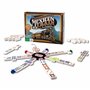 Pressman Dominos de Train mexicains – Superbe Ensemble de 12 Dominos colorés à Pois – Comprend des marqueurs de Train et Un moye