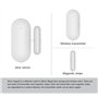 Détecteur de Mouvement volumétrique PIR sans Fil antivol Alarme Domestique Volume 120 DB Compatible avec Tous Les Panneaux de co