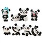 LHKJ 1 Lot de 8 pcs Mini Animal Miniature Panda Décoration，Mignon Jouets Figurines Décoration