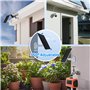ECO-WORTHY Panneau Solaire Camera Exterieur 5W 5V, 360° ajustable, 25% d'efficacité génération BC Mono, avec 3mètres connecteur 