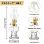 Lampe à Pétrole Vintage en Verre Transparent Luminosité Réglable Lampe a Huile Décorative Coup