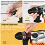 ValueMax Marteau Perforateur Electrique 1600W, Perceuse à Percussion 3 en 1, Poignée Rotative 360°, 3 Forets SDS Plus, Perforati