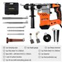 ValueMax Marteau Perforateur Electrique 1600W, Perceuse à Percussion 3 en 1, Poignée Rotative 360°, 3 Forets SDS Plus, Perforati