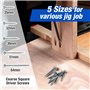 WORKPRO Kit Complet de Gabarit de Trou de Poche de Perçage 125 Pièces, avec 100 Vis Autofileteuses et 20 Bouchons - Guide de Men