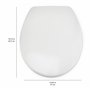 Amazon Basics Abattant WC très résistant à fermeture douce et libération rapide Taille universelle, Rectangulaire, Blanc, 42.5 x