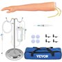 VEVOR Kit Phlébotomie Modèle Bras Pratique de Ponction Veineuse Vaisseaux Sanguins Latex Support pour Injection Intraveineuse Ac